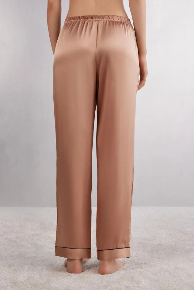 Intimissimi Long Pajamas Women Silk Satin Pajama Pants Natural 163i 8211 Satin Pink