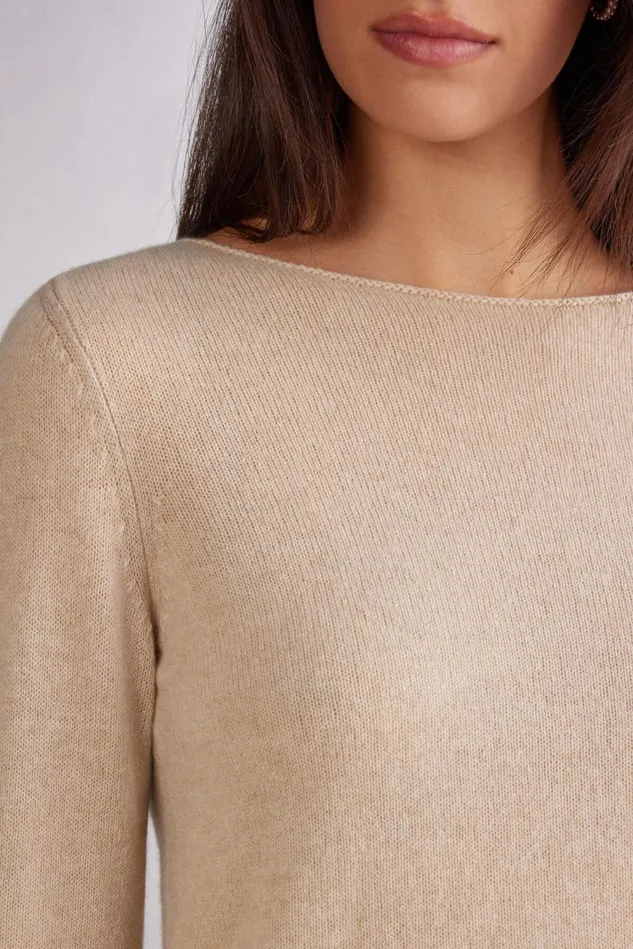 Intimissimi Long Sleeve Tops Women 100 Cashmere Long Sleeve Top Beige 712j 8211 Beige Melange