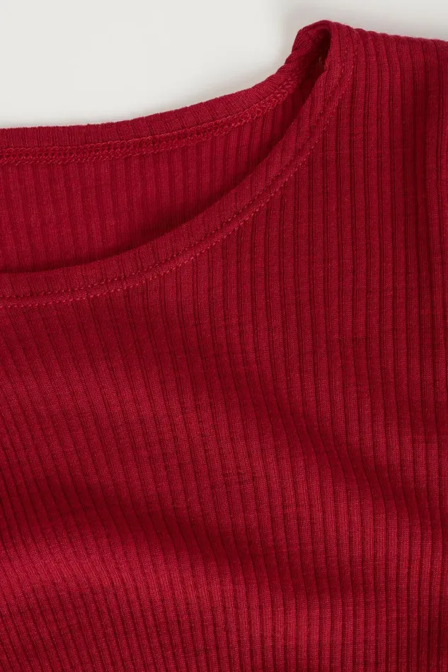 Intimissimi Long Sleeve Tops Women Long Sleeve Wide Neck Sweater In Wool And Silk Red 1473 8211 Rosso