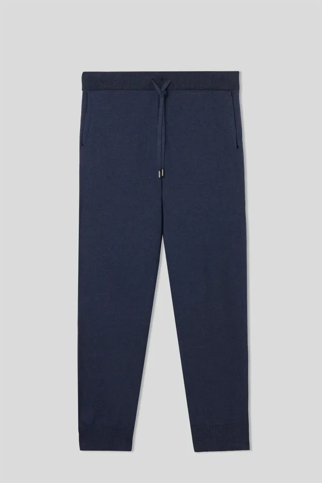 Intimissimi Pants Men Full Length Knit Pants Blue 488j 8211 Blue Melange