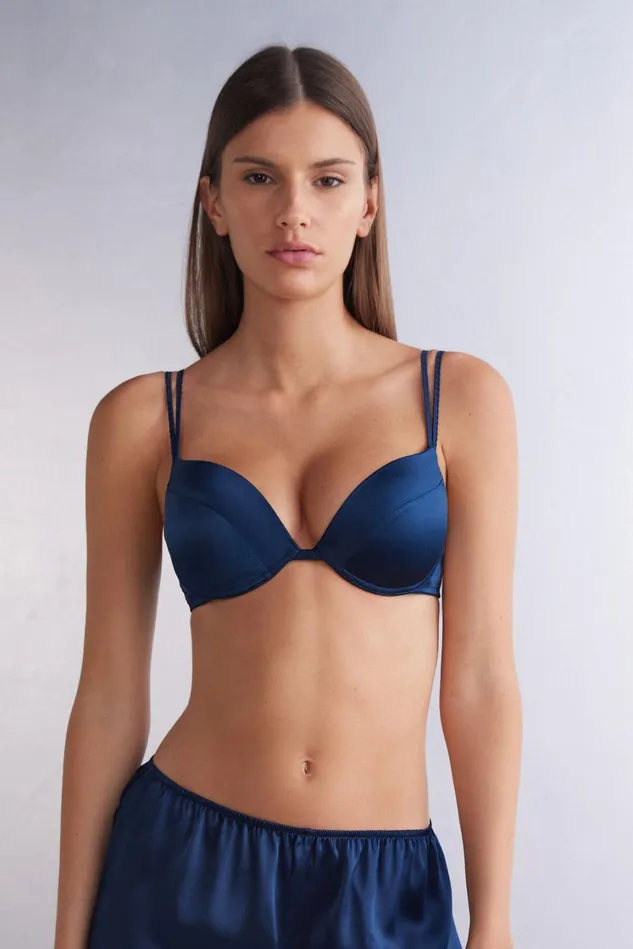 Intimissimi PushUp Super PushUp Women Simona Super PushUp Bra In Silk Blue 1467 8211 Intense Blue