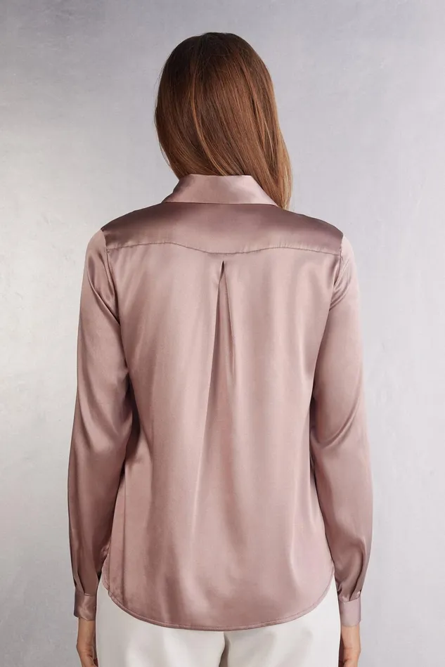 Intimissimi Shirts Women Silk Shirt Pink 011i 8211 Elegant Pink