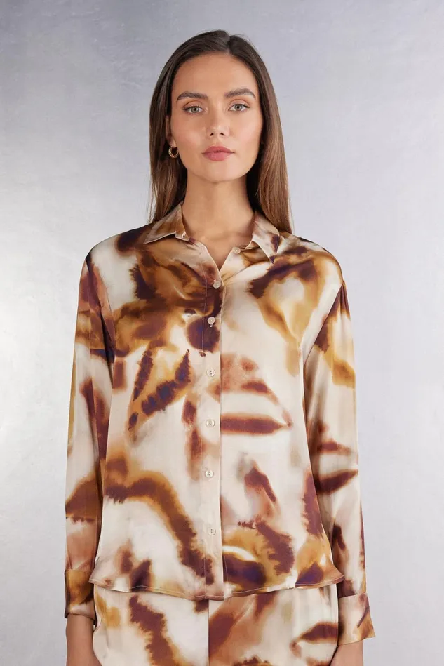 Intimissimi Shirts Women Sun Goes Down Viscose Satin Shirt Beige 663j 8211 Stampa Sun Goes Down Intimissimi Shirts Women Sun Goes Down Viscose Satin Shirt Beige 663j 8211 Stampa Sun Goes Down