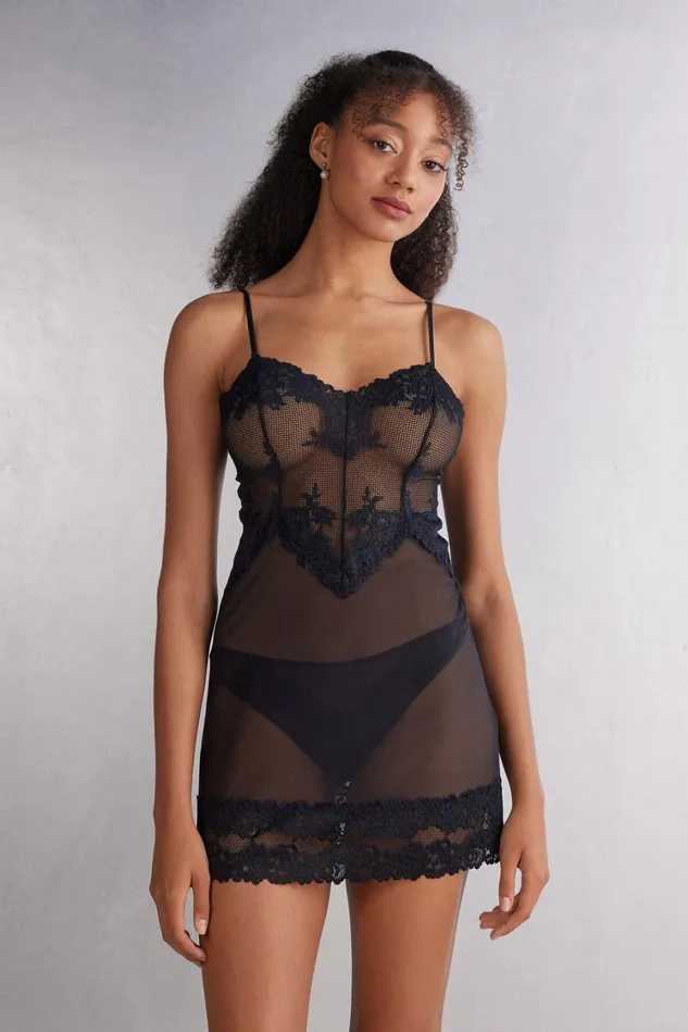 Intimissimi Slips Babydolls Women Pretty Flowers Babydoll Black 019 8211 Black