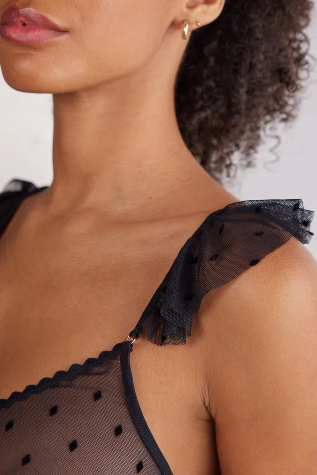 Intimissimi Slips Babydolls Women Winter Of Love Tulle Babydoll Black 019 8211 Black