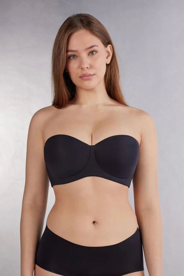 Intimissimi Strapless Bandeau Women Diletta Bandeau Balconette Bra In Ultralight Microfiber Black 019 8211 Black Intimissimi Strapless Bandeau Women Diletta Bandeau Balconette Bra In Ultralight Microfiber Black 019 8211 Black