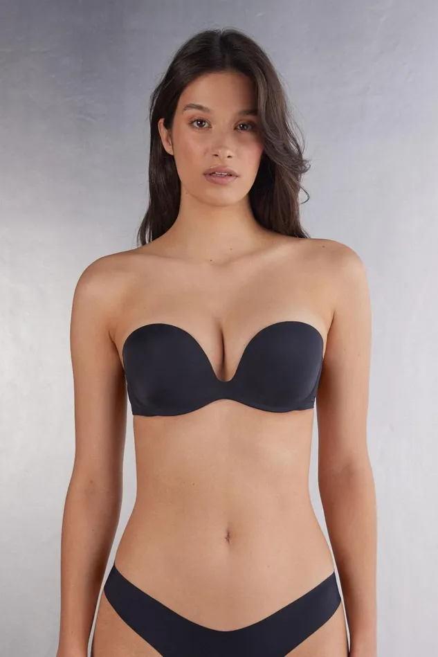 Intimissimi Strapless Bandeau Women Monica Bandeau Bra In Ultralight Microfiber Black 019 8211 Black Intimissimi Strapless Bandeau Women Monica Bandeau Bra In Ultralight Microfiber Black 019 8211 Black