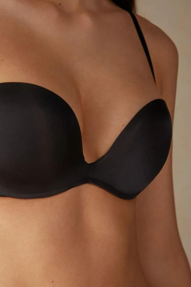 Intimissimi Strapless Bandeau Women Monica Bandeau Bra In Ultralight Microfiber Black 019 8211 Black