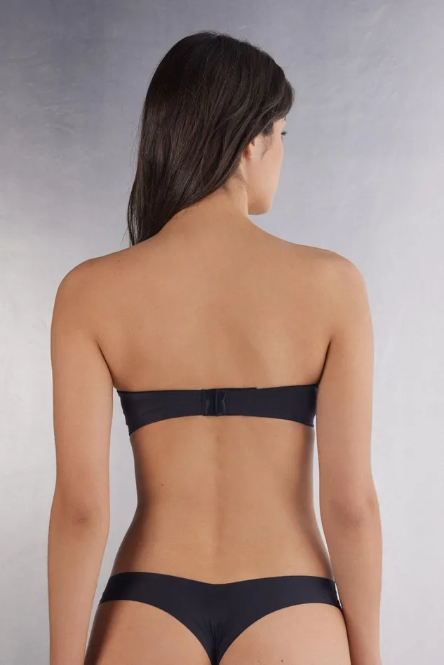 Intimissimi Strapless Bandeau Women Monica Bandeau Bra In Ultralight Microfiber Black 019 8211 Black