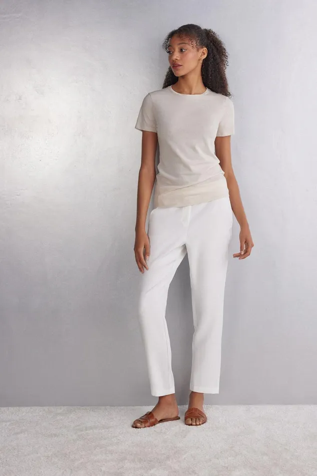 Intimissimi TShirt Women Ultrafresh Cotton Short Sleeve Top White 659j 8211 Bianco Polvere