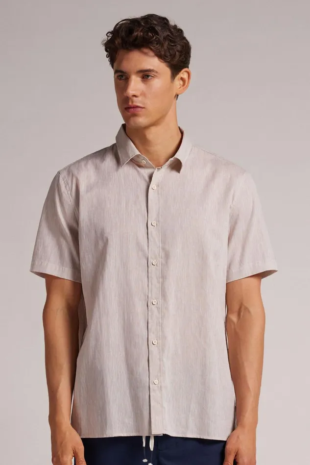 Intimissimi TShirts Polos Men Linen And Cotton Short Sleeve Shirt Natural 917i 8211 Linen White Intimissimi TShirts Polos Men Linen And Cotton Short Sleeve Shirt Natural 917i 8211 Linen White