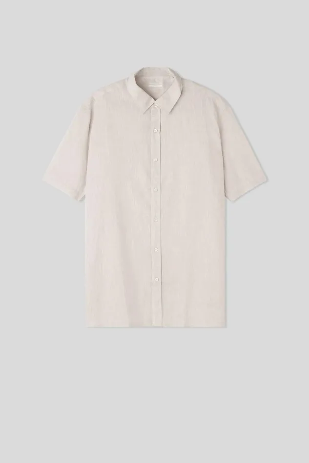 Intimissimi TShirts Polos Men Linen And Cotton Short Sleeve Shirt Natural 917i 8211 Linen White