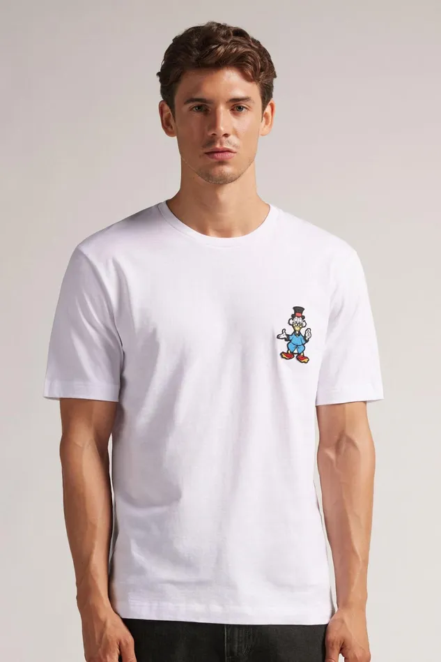 Intimissimi TShirts Polos Men Scrooge Mcduck Disney Cotton TShirt White 001 8211 White