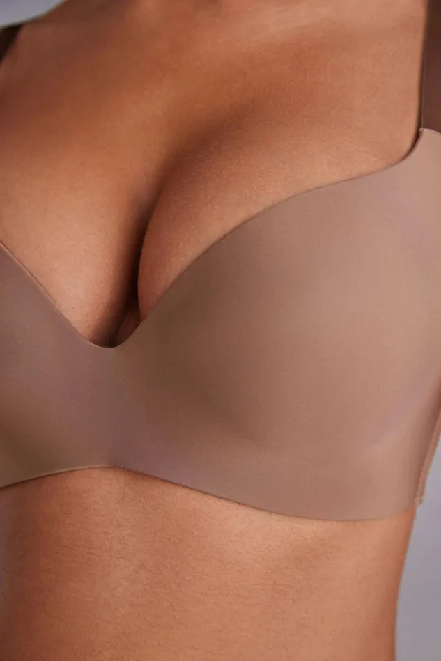 Intimissimi Triangle Women Adele Wireless Boost Triangle Bra In Ultralight Microfiber Natural 502i 8211 Caramel