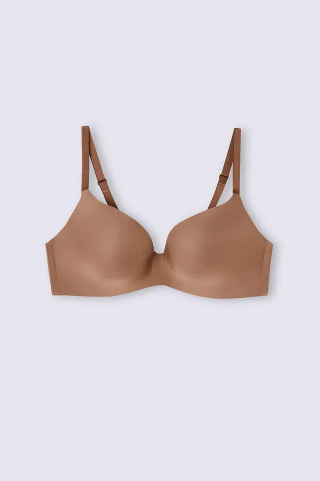 Intimissimi Triangle Women Adele Wireless Boost Triangle Bra In Ultralight Microfiber Natural 502i 8211 Caramel