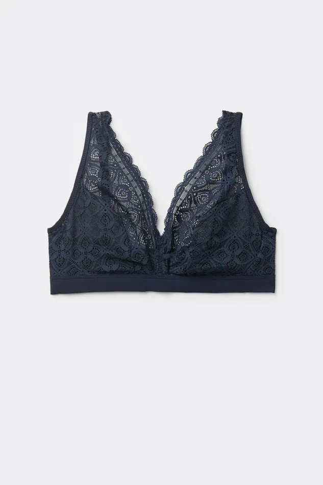 Intimissimi Triangle Women Lara Triangle Bra In Lace Blue 1467 8211 Intense Blue