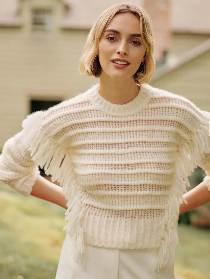 JMcLaughlin Aleksandra Sweater Ivory Women Sweaters