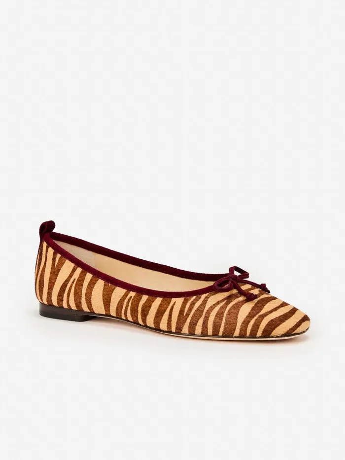 JMcLaughlin Anastasia Calf Hair Flats In Zebra Beechwoodmulti Women Flats