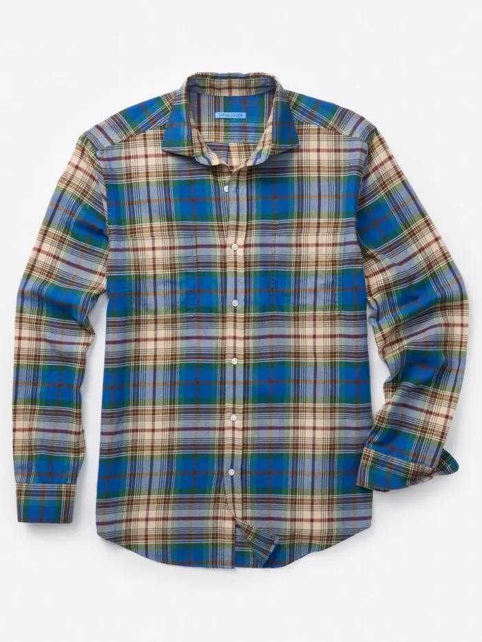JMcLaughlin Dobson Classic Fit Flannel Shirt In Plaid Burgundygreenblue Men Shirts JMcLaughlin Dobson Classic Fit Flannel Shirt In Plaid Burgundygreenblue Men Shirts