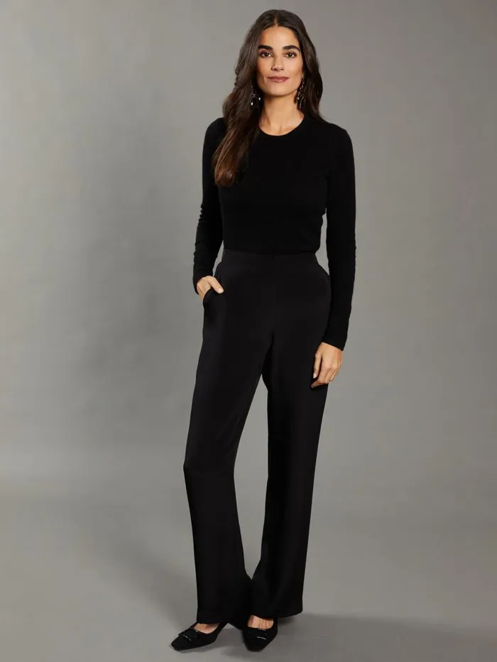 JMcLaughlin Eleanor Silk Pants RSVP X Steven Stolman Black Women Pants