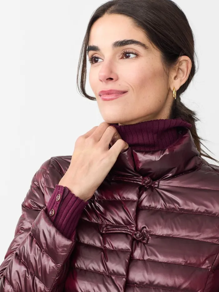 JMcLaughlin Hayes Puffer Jacket Shiny Wine Women Jackets and Outerwear JMcLaughlin Hayes Puffer Jacket Shiny Wine Women Jackets and Outerwear