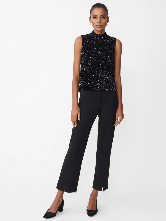 JMcLaughlin Leeza Sleeveless Sequin Top Black Women Shirts and Tops JMcLaughlin Leeza Sleeveless Sequin Top Black Women Shirts and Tops