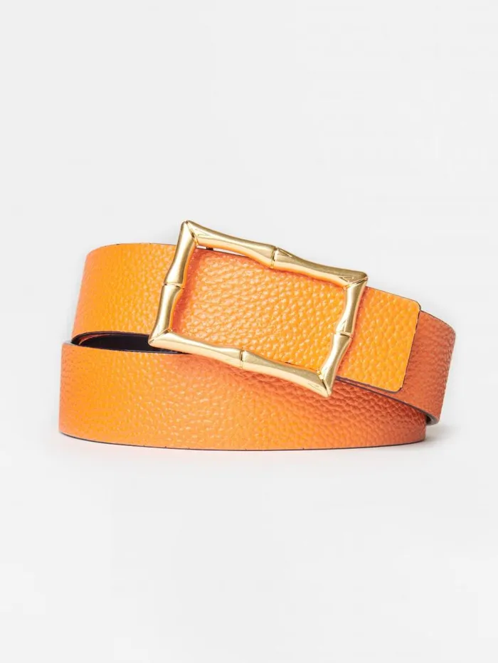 JMcLaughlin Lina Reversible Leather Belt Navyorange Women Belts JMcLaughlin Lina Reversible Leather Belt Navyorange Women Belts