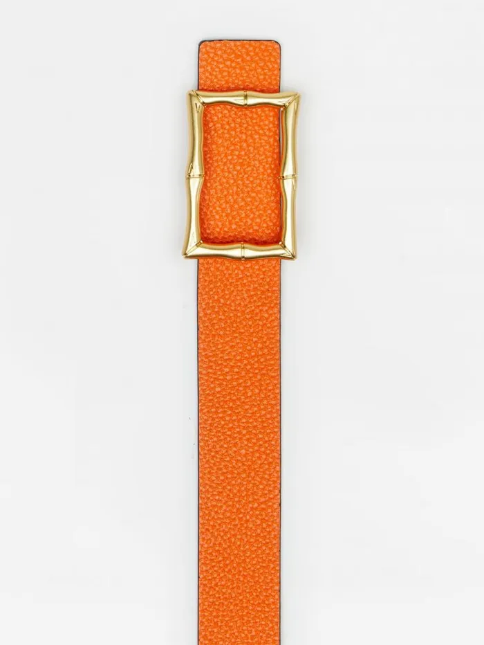 JMcLaughlin Lina Reversible Leather Belt Navyorange Women Belts JMcLaughlin Lina Reversible Leather Belt Navyorange Women Belts