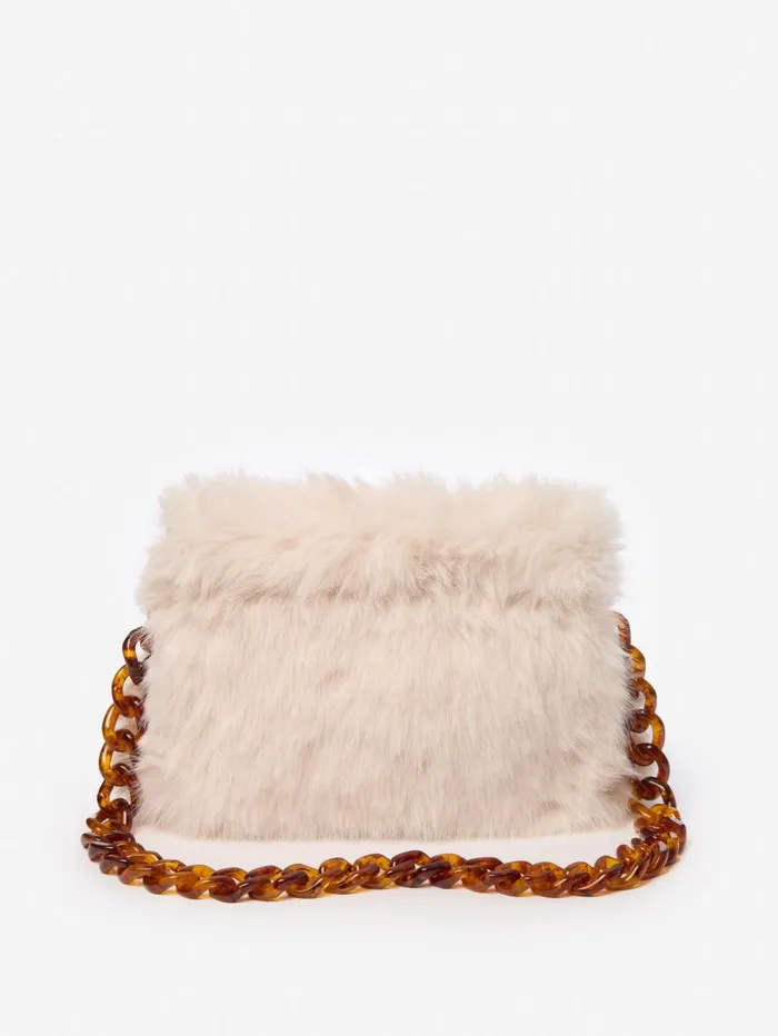 JMcLaughlin Nessa Faux Fur Handbag Off White WomenMen Shoulder Bags and Hobos JMcLaughlin Nessa Faux Fur Handbag Off White WomenMen Shoulder Bags and Hobos