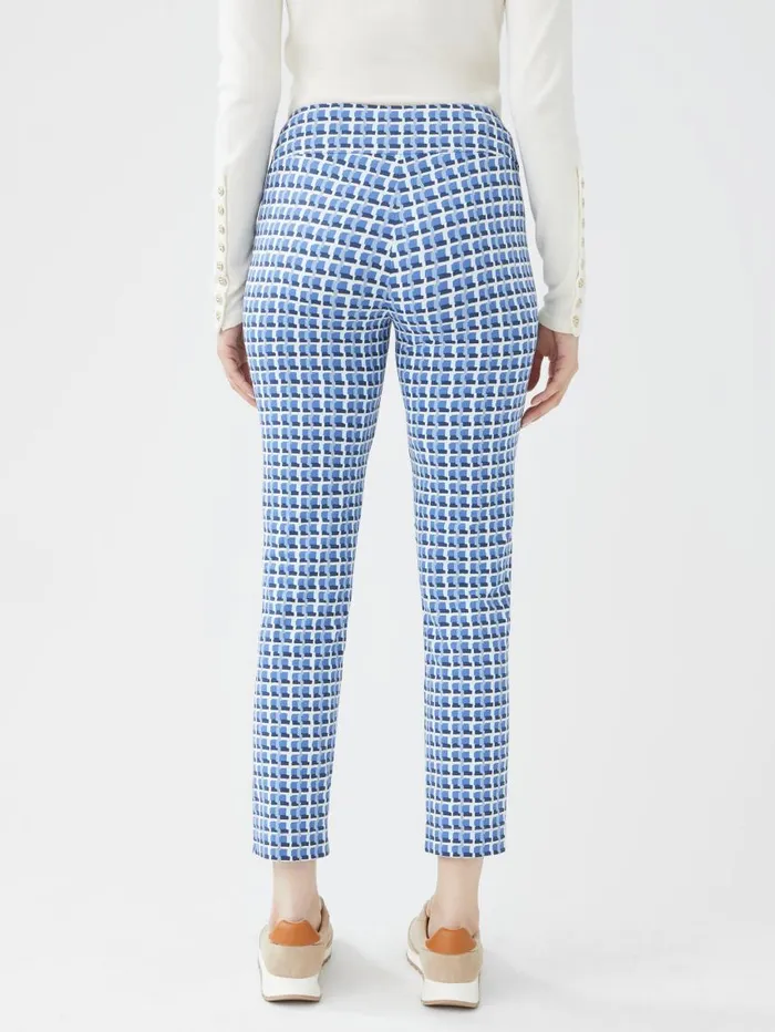 JMcLaughlin Newport Capri Pants In Marseilles Geo Light Bluebluenavy Women Pants JMcLaughlin Newport Capri Pants In Marseilles Geo Light Bluebluenavy Women Pants