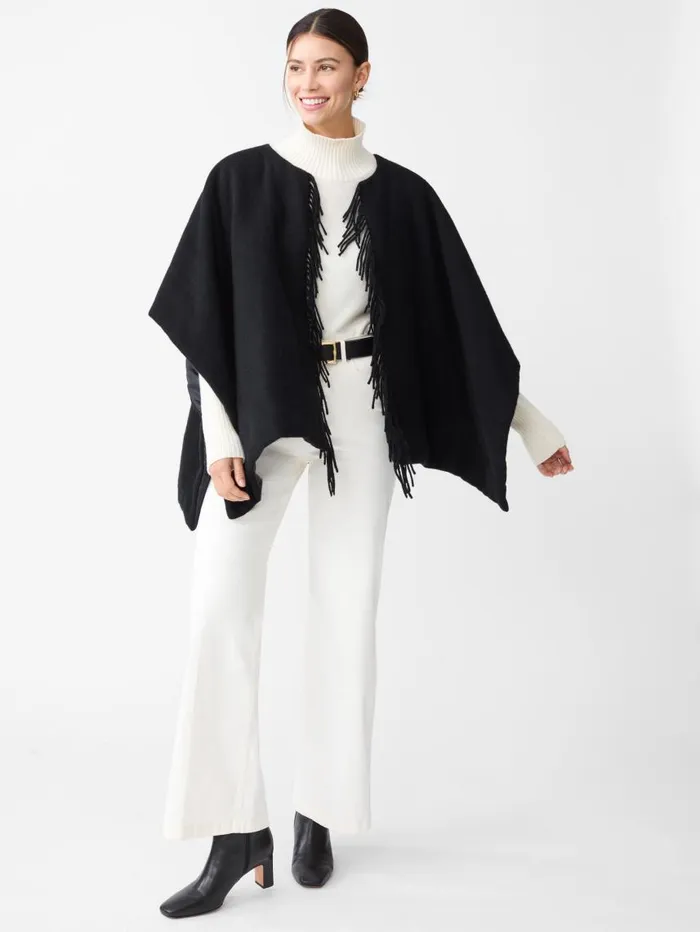 JMcLaughlin Parisa Wrap Black Women Sweaters JMcLaughlin Parisa Wrap Black Women Sweaters