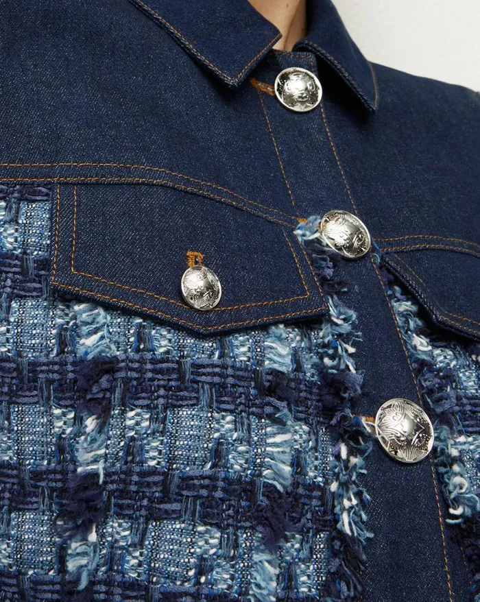 Jackets and Outerwear Shop Veronica Beard Santo Jacket Blue Multi