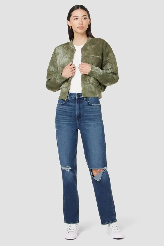 Jackets and Outerwear Women Hudson Jeans Cropped Bomber Jacket Embroidered Camo Jackets and Outerwear Women Hudson Jeans Cropped Bomber Jacket Embroidered Camo