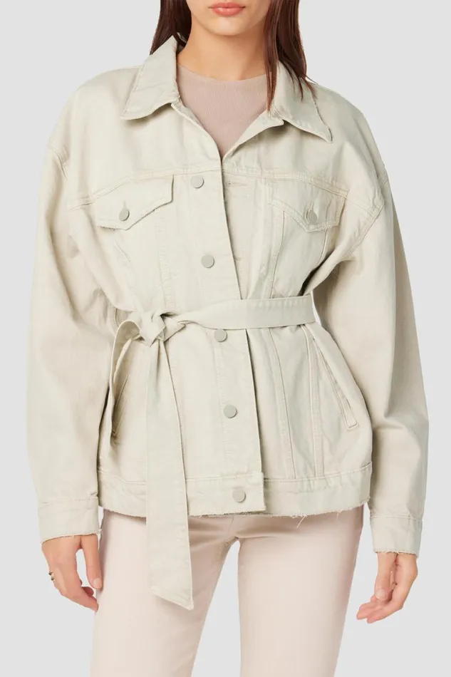 Jackets and Outerwear Women Hudson Jeans Denim Wrap Jacket Moonbeam