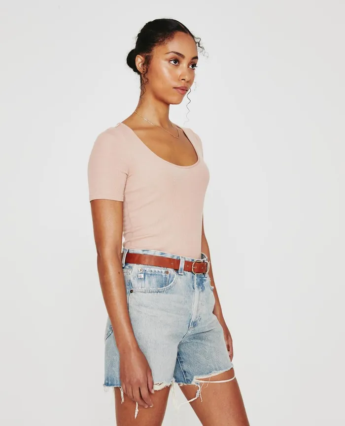 Jaxon Scoop Rose Cloud Women AG Jeans Tops and Shirts Jaxon Scoop Rose Cloud Women AG Jeans Tops and Shirts