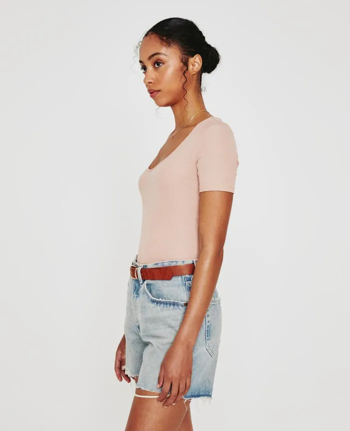Jaxon Scoop Rose Cloud Women AG Jeans Tops and Shirts Jaxon Scoop Rose Cloud Women AG Jeans Tops and Shirts