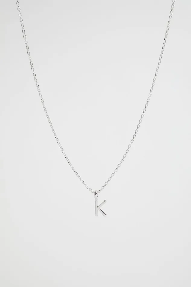 Jewellery Woman Seed Heritage Silver Initial Necklace K