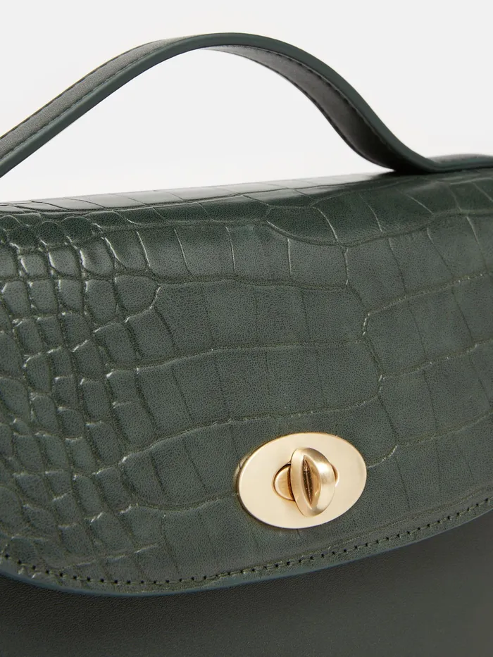 Joules Bags Green Faux Leather Croc Effect Cross Body Bag 8211 Women
