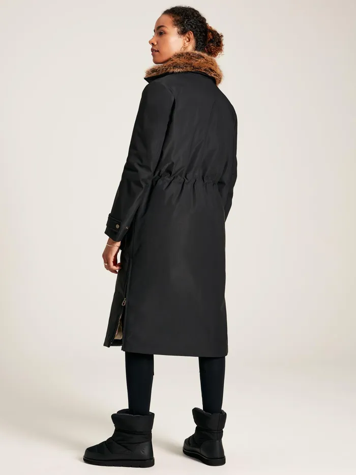 Joules Coats and Jackets Black Waterproof Padded Raincoat 8211 Women