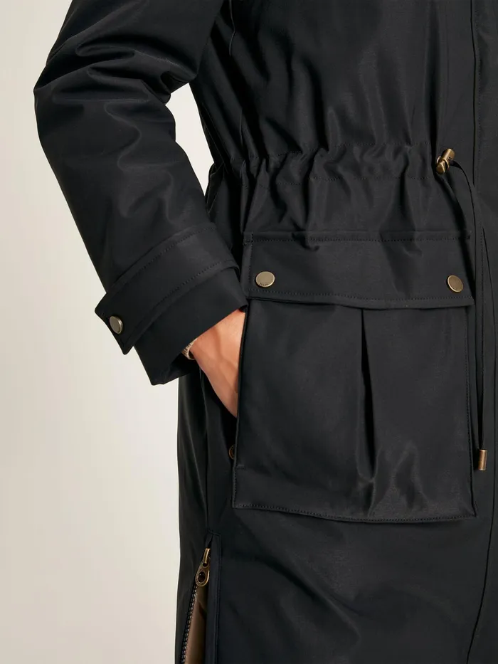 Joules Coats and Jackets Black Waterproof Padded Raincoat 8211 Women