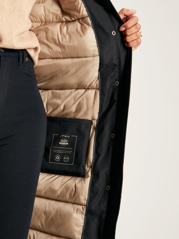 Joules Coats and Jackets Black Waterproof Padded Raincoat 8211 Women