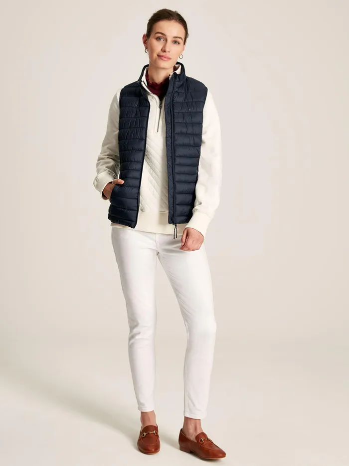 Joules Coats and Jackets Blue Showerproof Packable Padded Gilet 8211 Women