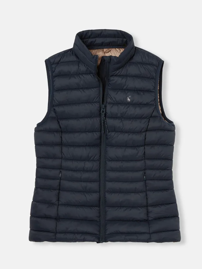 Joules Coats and Jackets Blue Showerproof Packable Padded Gilet 8211 Women
