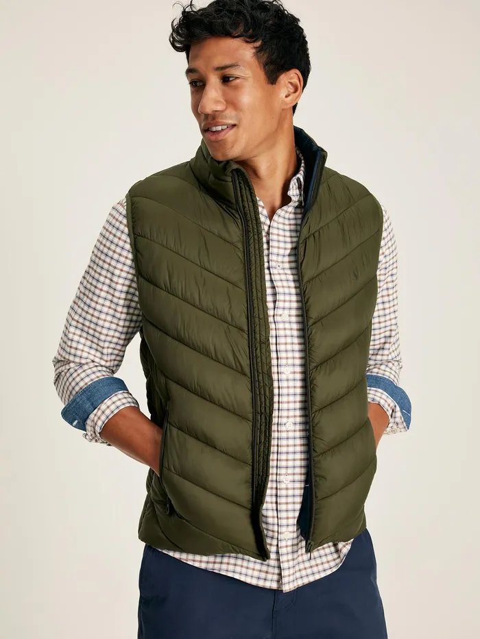 Joules Coats and Jackets Green Showerproof Padded Gilet 8211 Men