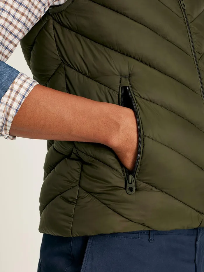 Joules Coats and Jackets Green Showerproof Padded Gilet 8211 Men