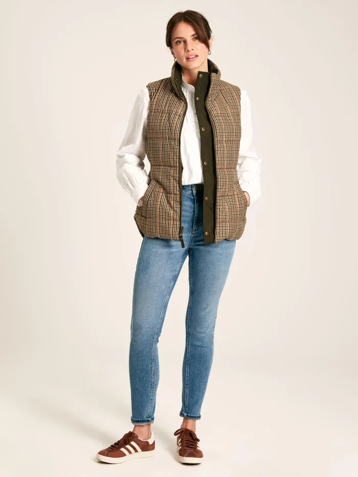 Joules Coats and Jackets Green Showerproof Reversible Gilet 8211 Women