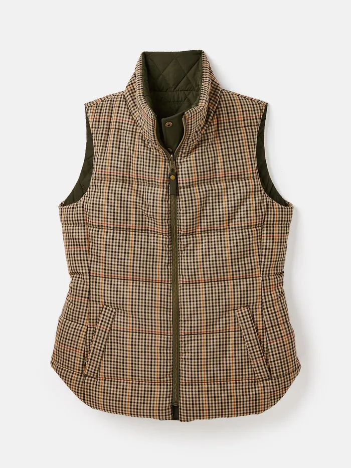 Joules Coats and Jackets Green Showerproof Reversible Gilet 8211 Women