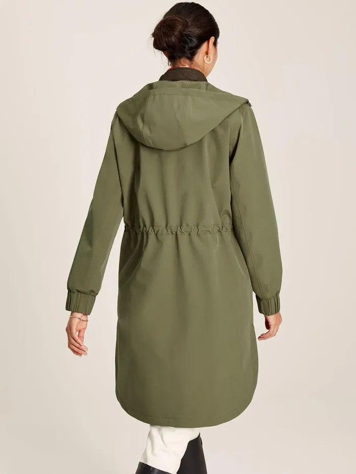 Joules Coats and Jackets Green Waterproof Raincoat With Hood 8211 Women