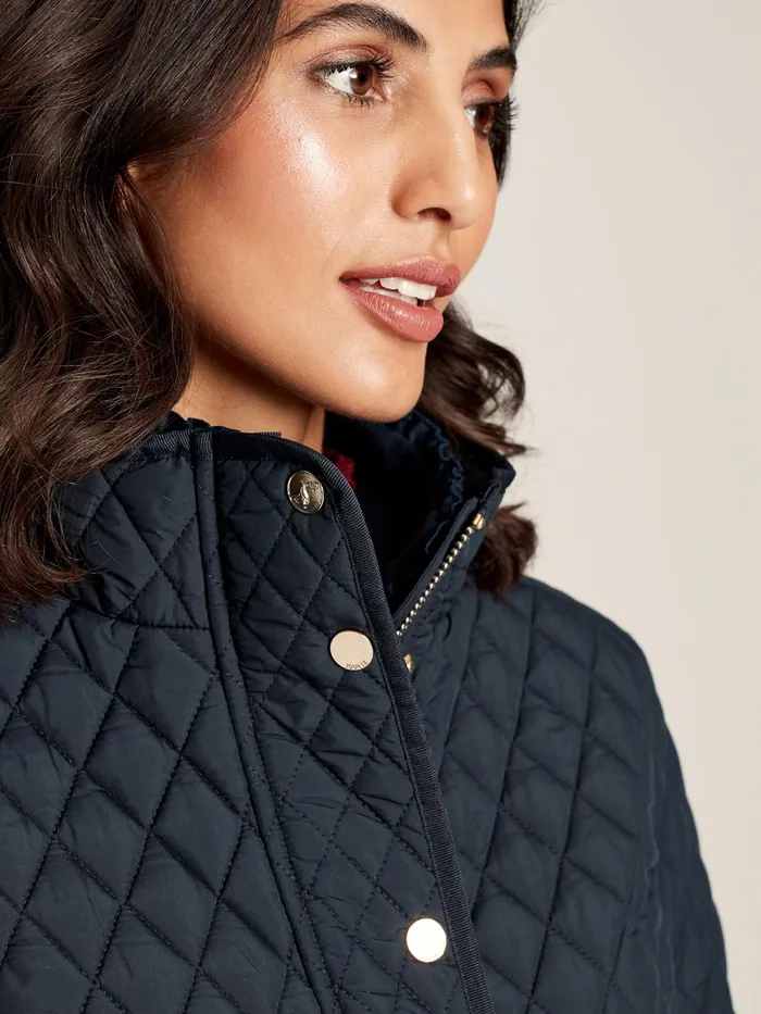 Joules Coats and Jackets Navy Showerproof Diamond Quilted Jacket 8211 Women