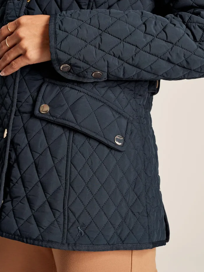 Joules Coats and Jackets Navy Showerproof Diamond Quilted Jacket 8211 Women